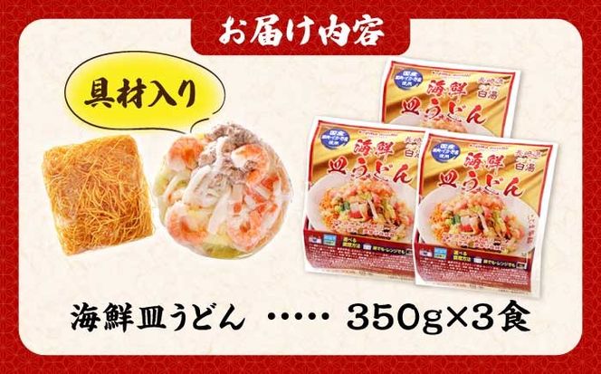 【ゴロゴロ具材で旨みたっぷり】海鮮 皿うどん 3食 / 南島原市 / こじま製麺[SAZ030]