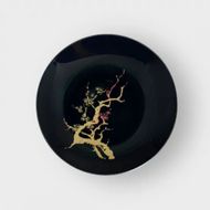 丸小皿 桜 漆黒（ゴールド桜） ［NF257］ 303446_CU90094VC02