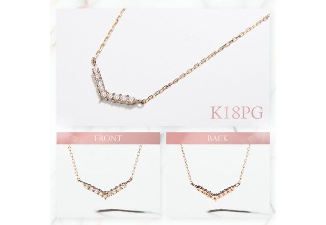 【選べる地金 PT(プラチナ)/K18イエローゴールド/K18ピンクゴールド】ダイヤモンドペンダント（Vライン） PT MJ-1124/K18YG MJ-1125/K18PG  MJ-1126  ペンダント ダイヤモンド ジュエリー ネックレス ダイヤ アクセサリー 品質保証書付き 山梨 富士吉田