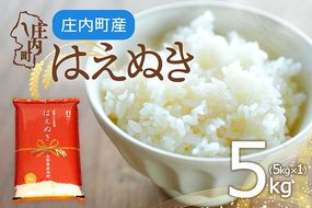 庄内町産 はえぬき 5kg 令和7年産 2025年産 余目産 余目町農協 あまるめ ブランド米 米 国産 単一原料米 山形 庄内平野 コシヒカリの原点、亀の尾発祥の地 庄内