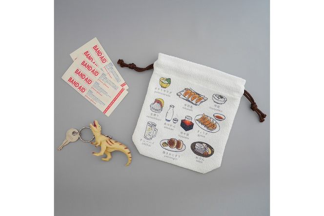 丹後ちりめん　にほんご巾着「izakaya（居酒屋）」 サイズ：約13.5cm×17.5cm 選べる 種類 ふるさと納税 雑貨 巾着 丹後ちりめん 丹後 京都　DZ00029-02