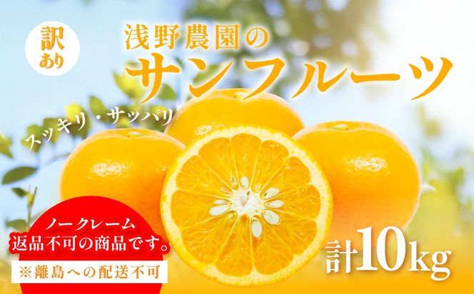 【先行予約】【訳あり】浅野農園のサンフルーツ 計10kg ※離島への配送不可（2027年3月中旬頃より順次発送予定）IKTAC011