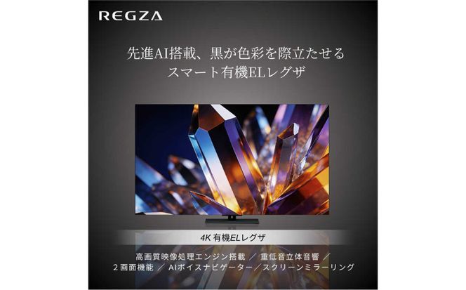 TVS REGZA【標準設置費込み】 有機ELテレビ REGZA レグザ X7 65V型 4K対応 4Kチューナー内蔵 YouTube対応 Bluetooth対応 65X770S 【kw0085-0089-3】
