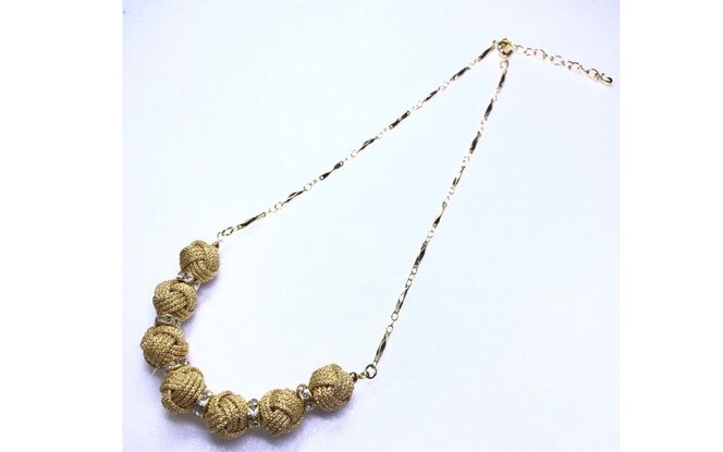 【※使用しない※】【伊賀組紐】ネックレスロンデル 【金】