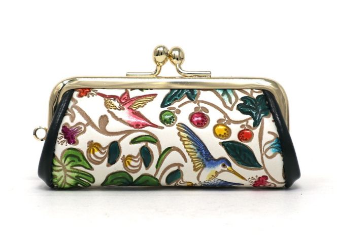 【文庫屋大関】印鑑ケース　ハチドリの憂鬱　【皮革工芸品】 ファッション小物 民芸品 