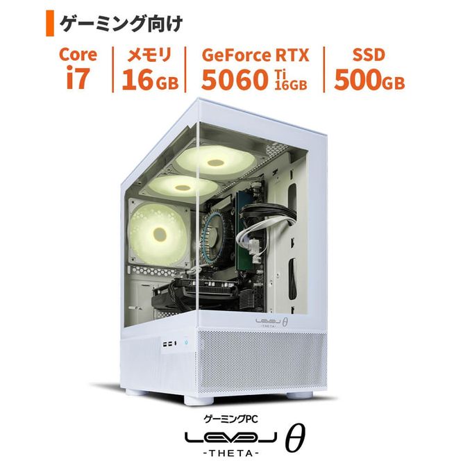 パソコン工房 4年間物損保証 ミニタワーゲーミングPC Core i7/5060 Ti/ピラーレス/No.346 322032_EE074