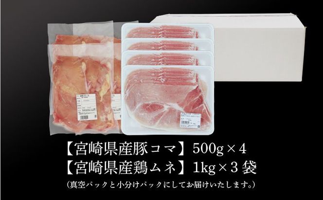 宮崎県産豚2㎏・鶏ムネ3㎏　計5kgセット K16_0015_10