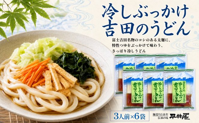 DX020　冷しぶっかけ吉田のうどん3人用平袋×6パック