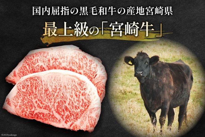 【最上等級使用！】 牛肉 宮崎牛 ロース ステーキ 250g × 5枚 計1.25kg [ミヤチク 宮崎県 日向市 452061579] 小分け 個包装 和牛 黒毛和牛 ブランド牛 冷凍 4等級 5等級