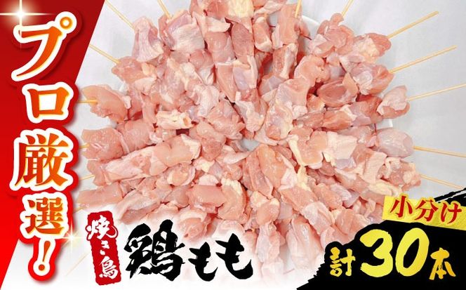 【旨味凝縮！満足セット】九州産 焼き鳥セット 鶏もも 30本 / やきとり ヤキトリ 焼鳥 串セット 国産 冷凍 小分け / 南島原市 / ふるさと企画[SBA077]