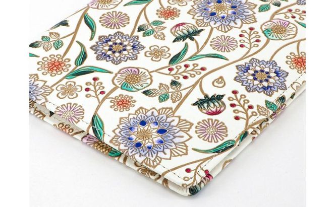 【文庫屋大関】パーソナルホルダー　ダリア＜コバルトブルー＞【皮革工芸品】 民芸品 雑貨 日用品 文房具 革小物 牛革 ファイル ケース 