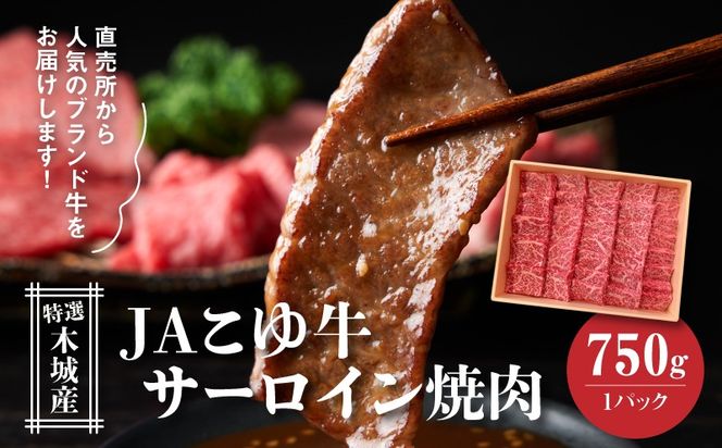 JAこゆ牛 特選木城産 サーロイン 750g 焼肉用 K56_0002