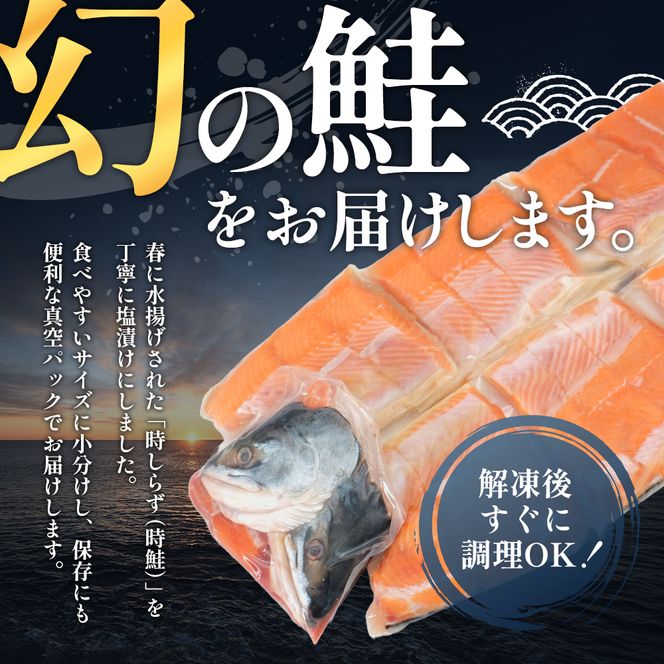 鮭 北海道産 厚岸産 甘塩 時しらず 切身 1.7kg  [ 時鮭 時サケ さけ 焼き魚 朝食 魚 ]