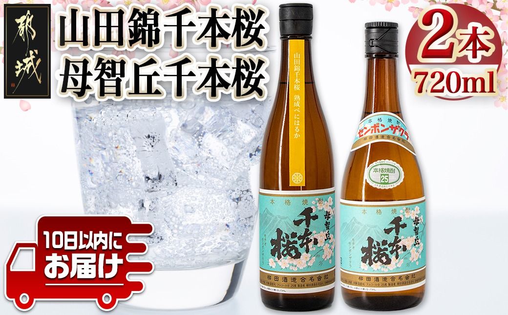 [柳田酒造]山田錦千本桜・母智丘千本桜(25度)720ml×2本 ≪みやこんじょ特急便≫_AA-0751_99