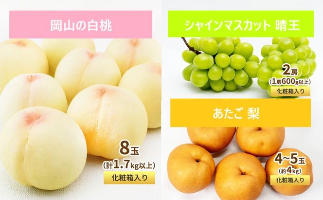 フルーツ 定期便 2026年 先行予約 フルーツ王国 岡山 ベストセレクト 3回コース 桃 もも 葡萄 ぶどう 梨 なし 岡山県産 国産 果物 セット ギフト 