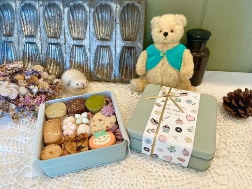 【studio chaleur+】かきりんクッキー缶 | クッキー クッキー缶 クッキーボックス クッキーBOX cookie お菓子 缶 詰め合わせ アソート スイーツ 洋菓子 ご当地 ギフト プレゼント 贈り物 贈答 人気 おしゃれ 可愛い 岐阜県 瑞穂市