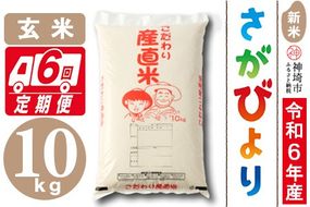 【令和6年産 新米】さがびより 玄米 10kg【6ヶ月定期便】【米 お米 コメ 玄米 10kg×6 おいしい ランキング 人気 国産 ブランド 地元農家】(H061375)