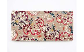 長財布 スッキリ大人の財布 束入れ 乱菊〈赤紫〉 文庫屋大関 お札を折らない 財布 レディース レザー 本革 革 文庫革 薄い スリム 軽量 スリム財布 レディース財布 お財布 札入れ 札束入れ 日本製 和風 東京
