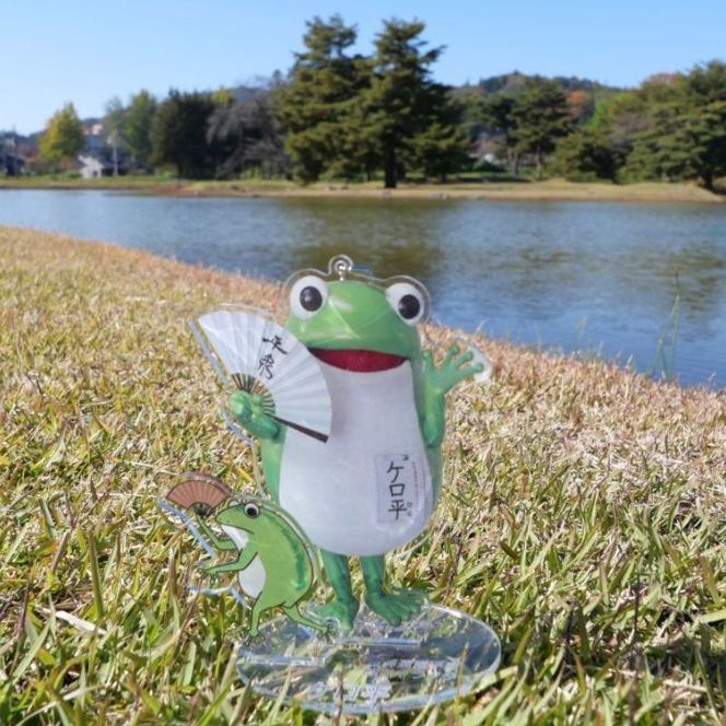 A13.ケロ平 セット / 平泉 ゆるキャラ キャラクター てぬぐい 手ぬぐい アクスタ 和柄 和風 プレゼント 贈答 贈り物 誕生日 お祝い 【ptc929-kero-4B】