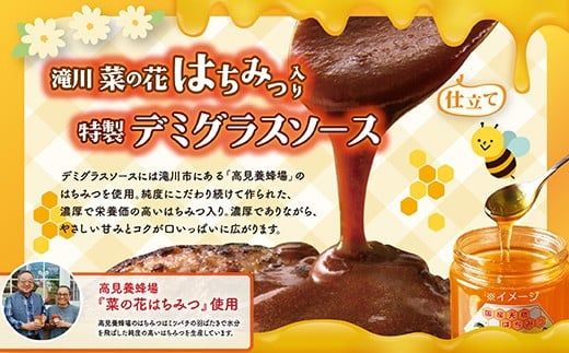 北海道デミハンバーグ1食200g 9セット 北海道 牛肉 豚肉 真空パック冷凍 お弁当 バーベキュー 惣菜 簡単 焼くだけ 個包装 小分け 北海道産玉ねぎ