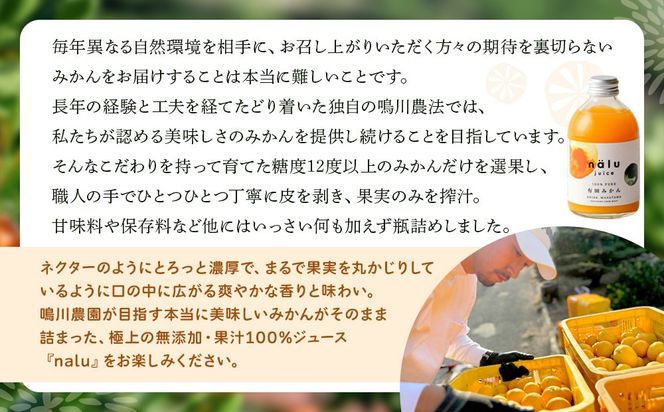 nalu juice 有田みかん 250ml × 12本 セット 鳴川農園　FD04