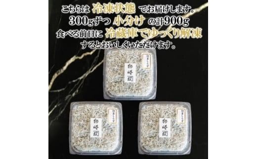 しらす干し 900g ( 300g × 3 パック) 初釜 小分け 減塩 無添加 無着色 冷凍 愛知県 南知多町 しらす ご飯 ごはん 丼 シラス カネ成 料理 国産 人気 おすすめ