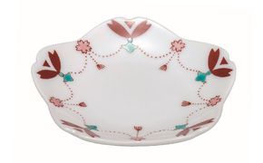 九谷焼　3号皿・さくら 瓔珞 5枚セット a01 民芸品 工芸品 焼き物 食器