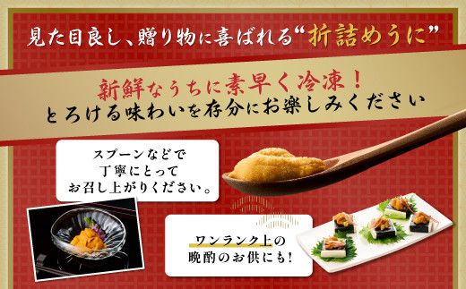 極上エゾバフンウニ折詰 300g うに ウニ 生ウニ バフンウニ  雲丹 高級 ふるさと納税 北海道 登別市