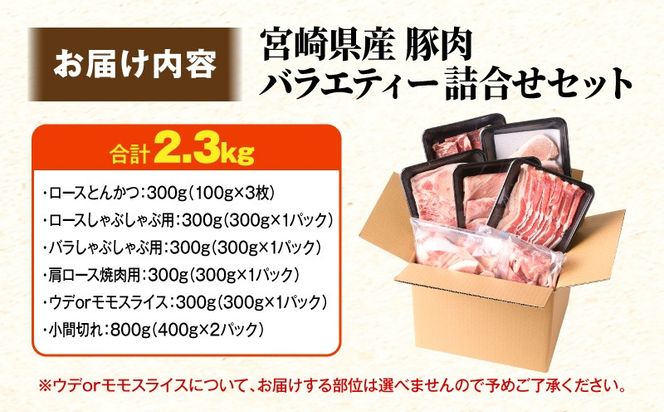 豚肉バラエティー詰合せセット【2.3kg】豚肉 豚肉詰め合わせ セット 小間切れ ウデ モモ スライス ロース バラ 肩ロース とんかつ 冷しゃぶ 豚汁 生姜焼き 国産 プレゼント 贈答 贈り物 ギフト_kn085-013