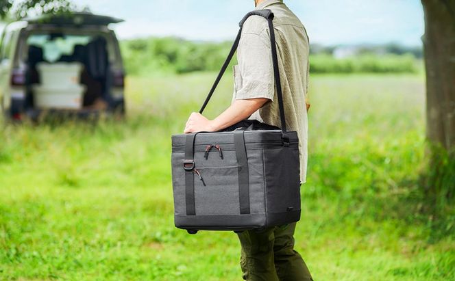 クーラーボックス HUGEL エアロゲルソフトクーラーボックス AGSC-25C チャコールグレー 25L エアロゲル アイリスオーヤマ  保冷バッグ 小型 大型 保冷力 部活 ソフトクーラーボックス アウトドア クーラーバッグ スポーツ キャンプ