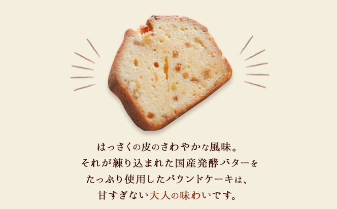 ほろにがスイーツ・はっさくパウンドケーキ 1本 【アミティ有限会社 観光特産センターこかわ】《90日以内に出荷予定(土日祝除く)》 和歌山県 紀の川市---wsk_amthspc_90d_22_9000_360g---