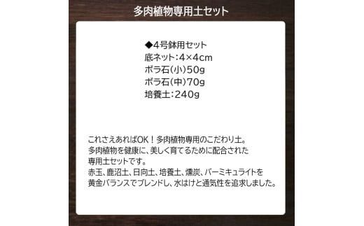 E102 培養土　【植え替え土セット】　多肉植物の土