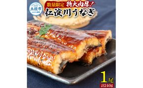 【数量限定】仁淀川特大肉厚うなぎ1尾セット タレ付き うなぎ 鰻 ウナギ 国産 蒲焼き かば焼き 1尾200g超え 仁淀川 太化うなぎ おいしい 人気 冷凍 真空パック 夏【株式会社山本養鰻】 [BQAL006]