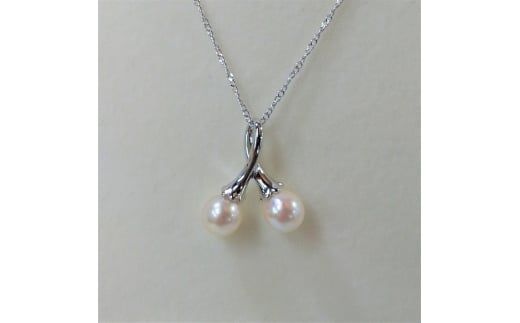 20-58伊勢志摩あこや本真珠ペンダント・ダブルパール