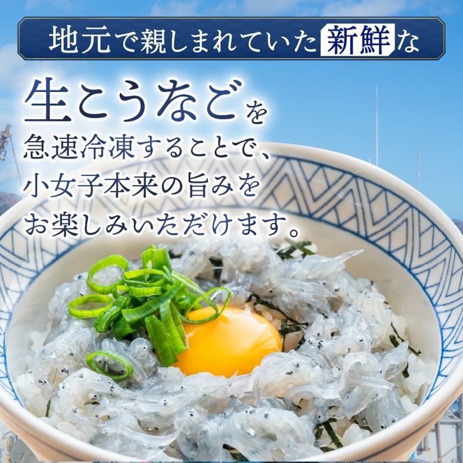 生 小女子(こうなご) 三陸産 数量限定 500g 冷凍 刺身 生食 小分け 刺身用 生食可能 小女子 こうなご 新子 しんこ イカナゴ 稚魚 新鮮 海鮮 魚介 国産 取り寄せ グルメ 急速冷凍 岩手 大船渡 岩手県 大船渡市 [kouyou014]