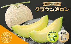 【5月～6月 期間限定出荷】 こだわり クラウンメロン 1個 山 1.3kg×1 クラウン メロン めろん 山等級 静岡県 静岡 袋井市 贈答 高級 フルーツ 果物