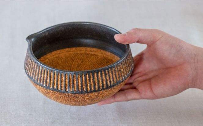 鉄釉 すり鉢 (M) 糸島市 / 醇窯 器 丼 陶器[AOE003] 醇窯 高須健太郎 陶器 うつわ 器 やきもの 食器 すり鉢 焼き物 サラダボウル