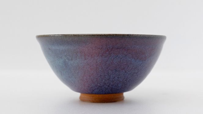 【燿彩窯変紫焔釉】抹茶茶碗 （小野寺裕司 作） 径14cm×高さ7cm | 茶碗 湯飲み 夫婦湯飲み 陶器 陶芸 お茶 食器