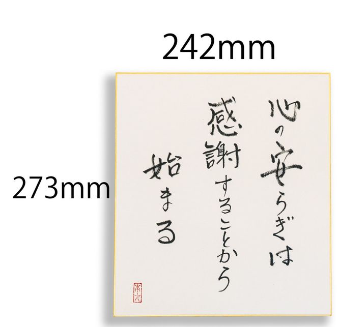 オールケアサイン色紙【心の安らぎは感謝することから始まる】｜名言 格言 詩人 言葉 ことば 夢 勇気 元気 メッセージ [2568]