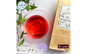 ＜6回定期便＞ ハーブ仁淀川産 自然栽培ハーブ トロピカルブレンド プレーン ハーブティー ティーバッグタイプ 7袋入り×2個セット