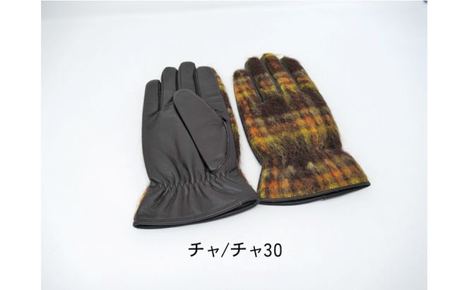 紳士牛革生地コンビ手袋（001217121）