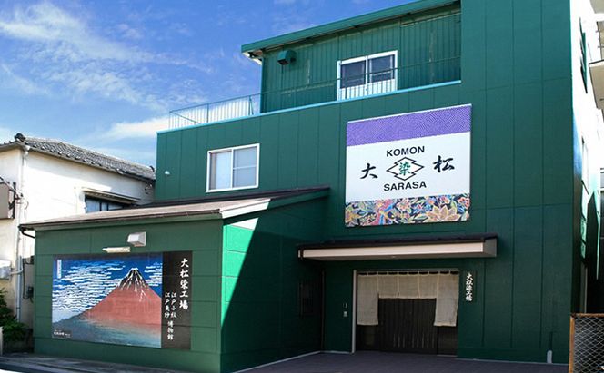 江戸小紋 反物 着尺 鮫小紋 中鮫 ブルー系 大松染工場 正絹 100％ 絹 生地 着物 着物生地 和装 民芸品 工芸品 伝統工芸品 おしゃれ かわいい 東京 東京都 墨田区