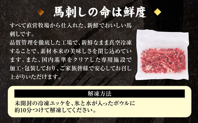 国産 熊本肥育 ユッケ 合計600g （50g×12パック） 馬肉 赤身 馬刺しユッケ ゆっけ 新鮮 ヘルシー おつまみ 晩酌 丼 サラダ 冷凍 熊本県 八代市