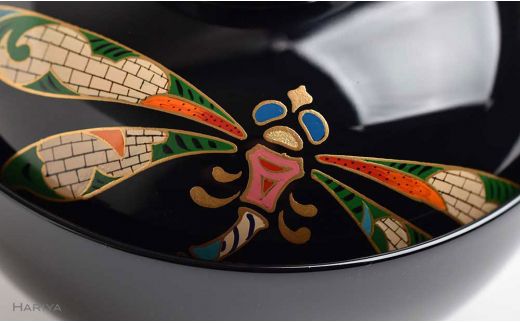 山中漆器の蒔絵 漆塗り吸い物椀 蜻蛉 トンボ 天然木 木製 欅 椀 器 吸物椀 お吸物椀 汁椀 お椀 蒔絵 漆塗り 漆器 伝統工芸 工芸品 国産 日本製   贈り物 復興 震災 コロナ 能登半島地震復興支援 北陸新幹線 F6P-1342