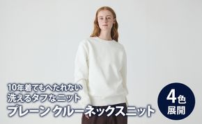 ニット アンユースレス プレーン クルーネックスニット 服 洋服 ファッション ビジネス カジュアル  耐久性 上品 コーマ糸 無撚糸コットン 洗濯可能 墨田区 東京都