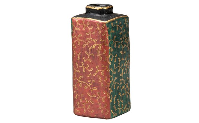 九谷焼　3.5号一輪生　金唐草 