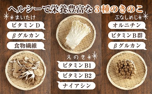 乾燥きのこ 3種セット（まいたけ えのき ぶなしめじ）／国産 乾燥 ぶなしめじ 30g まいたけ 30g えのき 50g 各1袋 しめじ ドライ きのこ 無添加 出汁 ダイエット ギフト お取り寄せ はぴふる 新潟県 