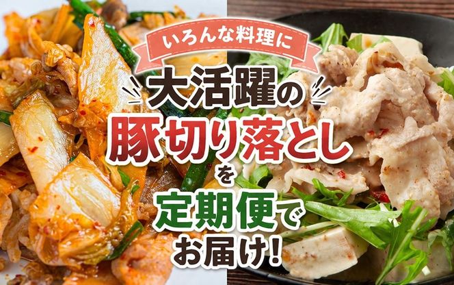 大分県産 豚切り落とし 定期便 1.2kg (400g×3P) 選べる回数 米の恵み豚 豚こま 料理 切落し_2749R