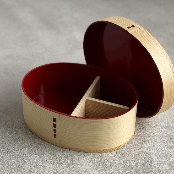 日々 hibi 曲げわっぱ 弁当箱 内朱［YS160］ 303446_CR185VC02