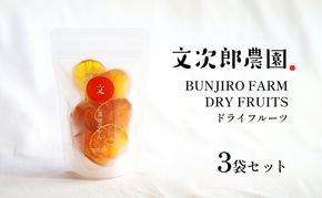 【 小豆島 】文次郎農園のドライフルーツ 3袋セット 柑橘 蜜柑 ミカン セミ ドライフルーツ 乾燥 ドライ 果物 軽食 おやつ デザート 香川 香川県 土庄 土庄町